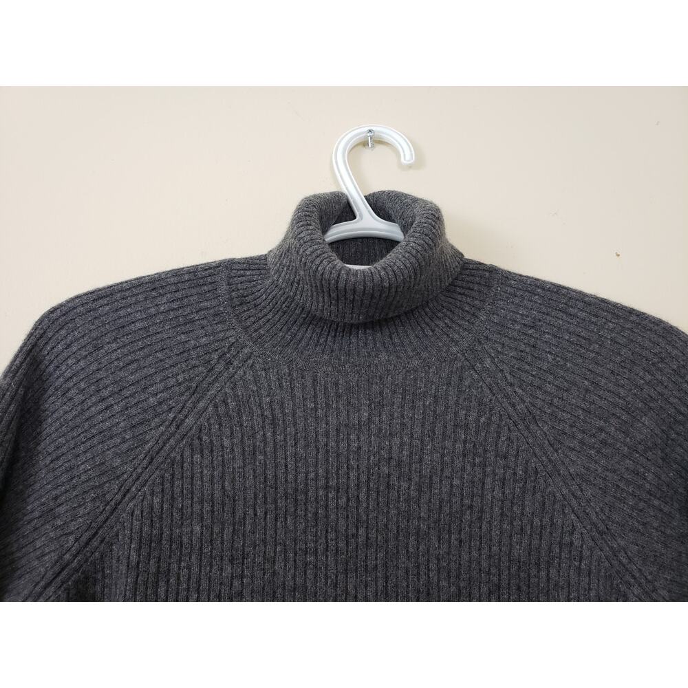 Erdos Pure Cashmere Womens Sweater Size M Heather Gray Turtle Neck Long Sleeve - Picture 3 of 6
